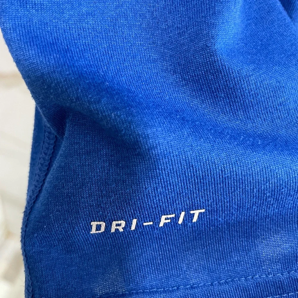 Nike Dri-FIT Swoosh Graphic Tee Kids XL Blue Orange Athletic Shirt